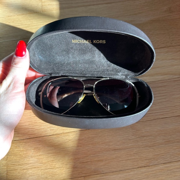 Michael Kors Brown Aviator Sunglasses - Picture 4 of 4